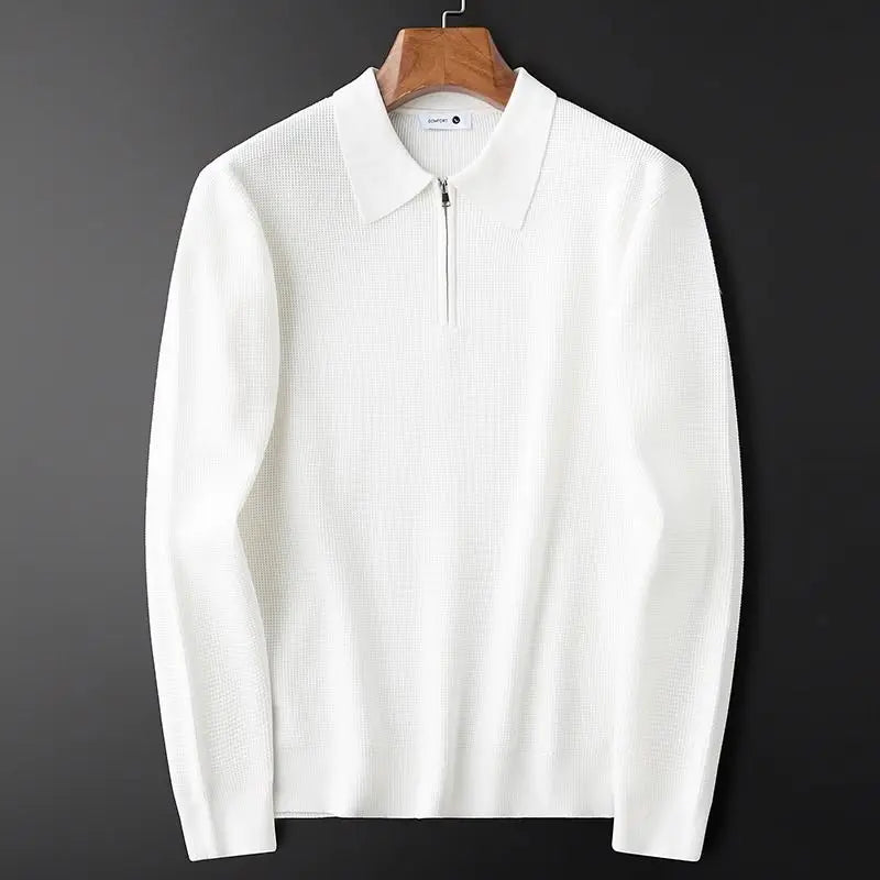 Benjamin | Herren Klassischer Halb-Reissverschluss Polo Pullover
