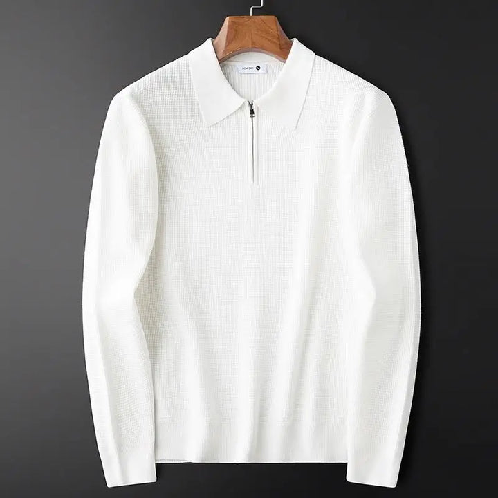 Benjamin | Herren Klassischer Halb-Reissverschluss Polo Pullover