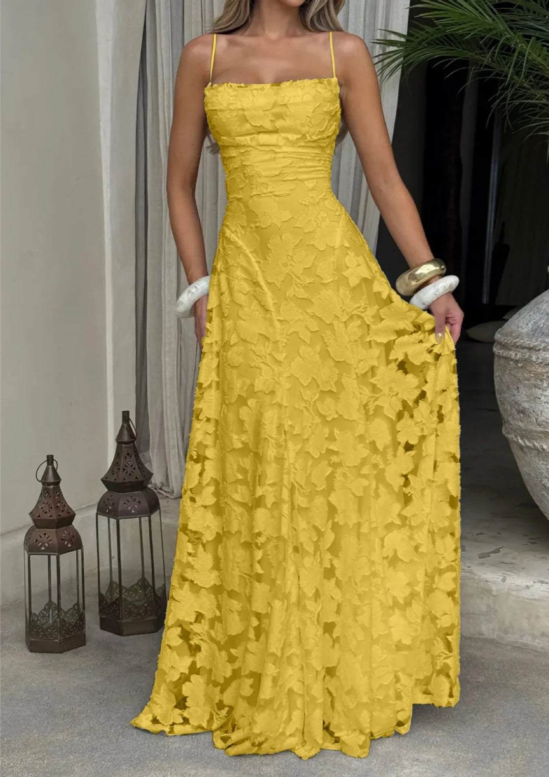 Lisanne | Abito da sera maxi elegante da donna ricamato