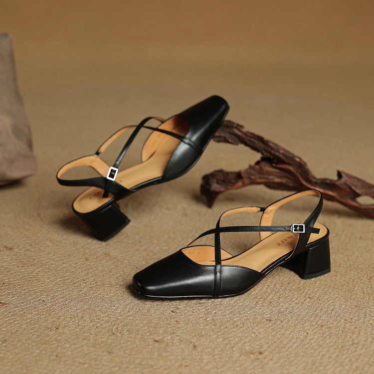 Violet | Escarpins élégants à talons hauts en cuir pour femme