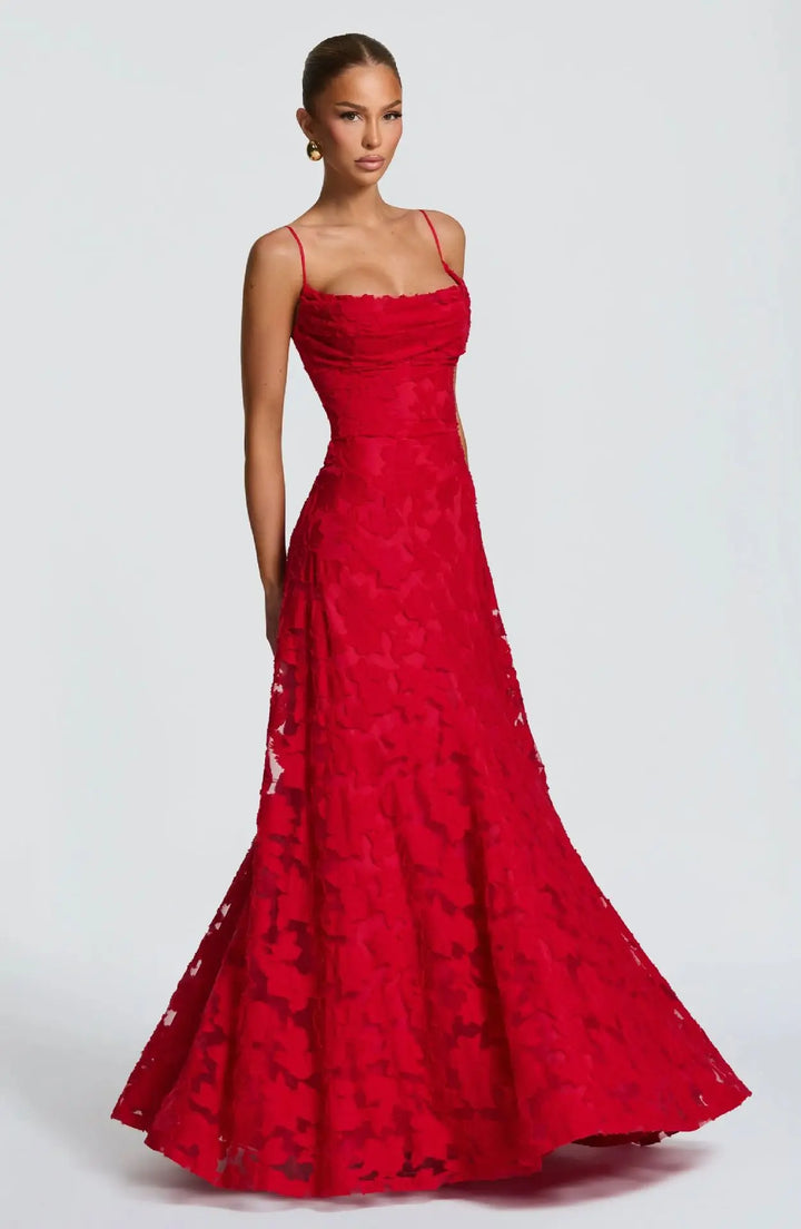 Lisanne | Abito da sera maxi elegante da donna ricamato