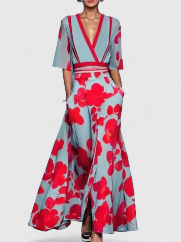 Mila | Robe longue élégante pour invitée à un mariage
