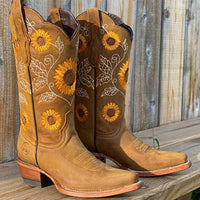 Mathilda | Damen Bestickte Hohe Western Stiefel
