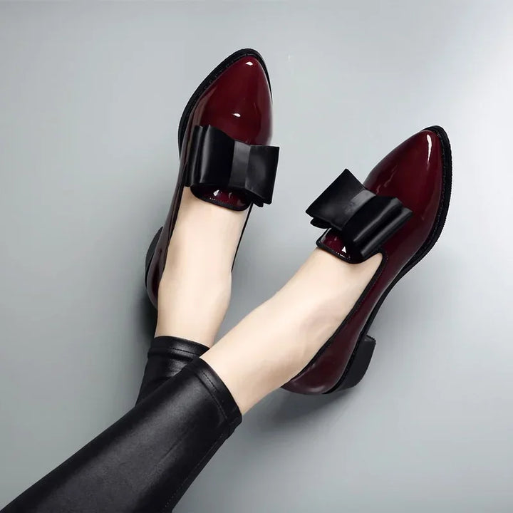 Aline | Damen Eleganter Slip-On Leder Loafer