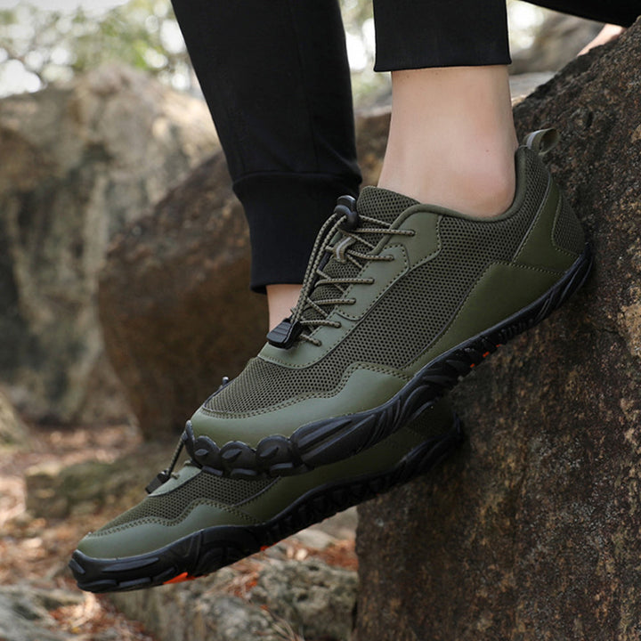 Andreas | Scarpe da trekking elastiche con lacci da uomo per piedi nudi