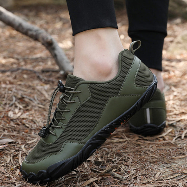 Andreas | Scarpe da trekking elastiche con lacci da uomo per piedi nudi