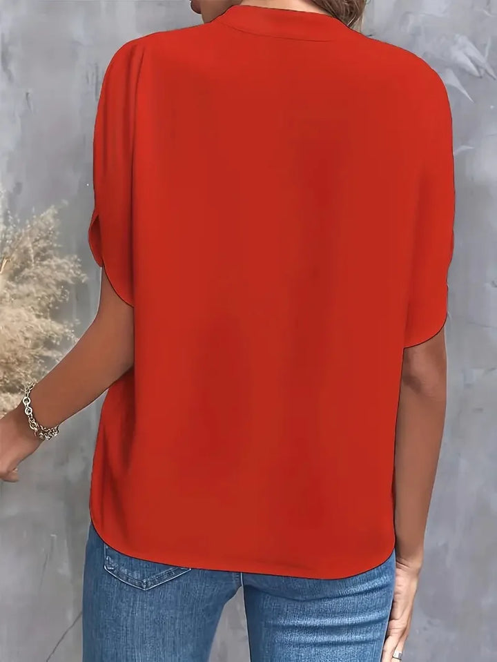 Mechthild | Blusa effetto seta con caduta elegante da donna