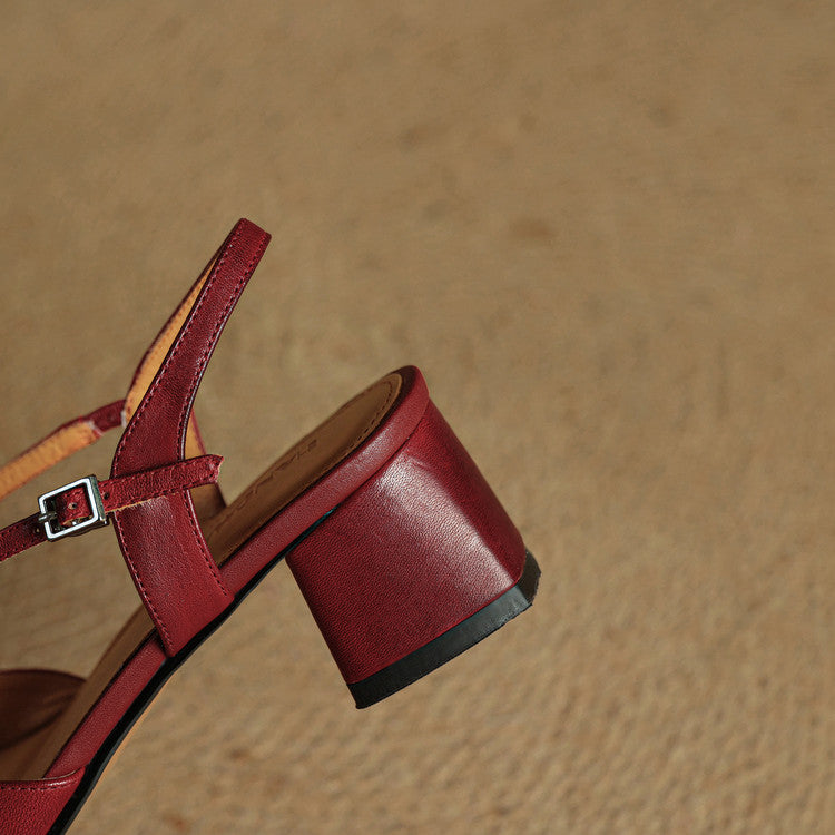 Violet | Escarpins élégants à talons hauts en cuir pour femme