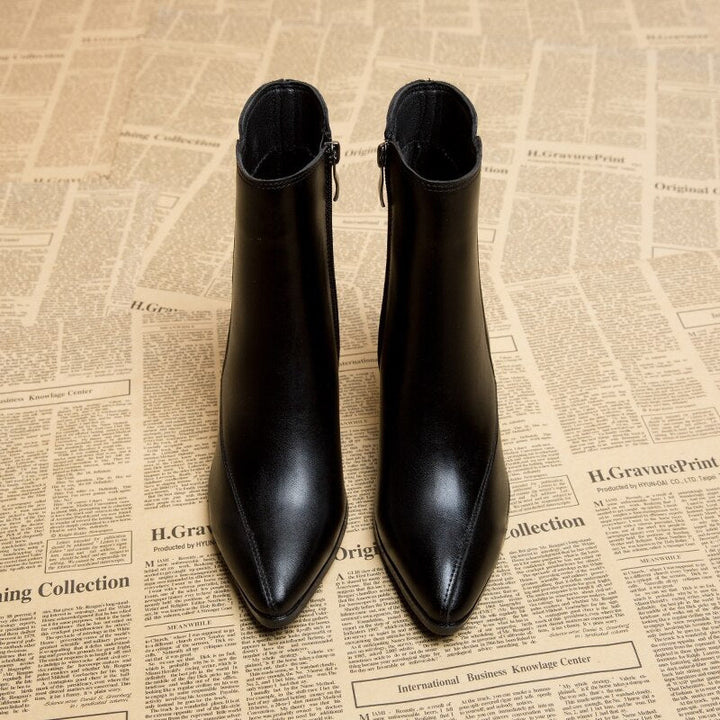 Lea | Bottines classiques à talon avec fermeture éclair pour femmes