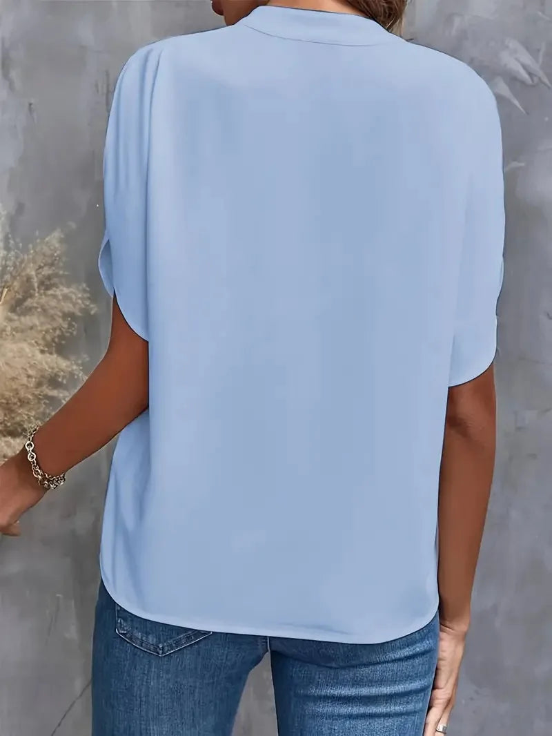Mechthild | Blusa effetto seta con caduta elegante da donna