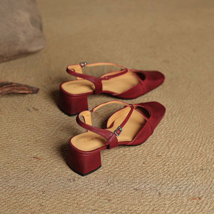 Violet | Escarpins élégants à talons hauts en cuir pour femme