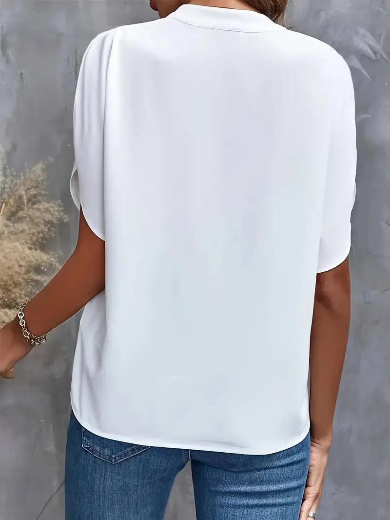 Mechthild | Blusa effetto seta con caduta elegante da donna
