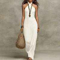 Aline | Damen Boho Sommerkleid Mit Neckholder