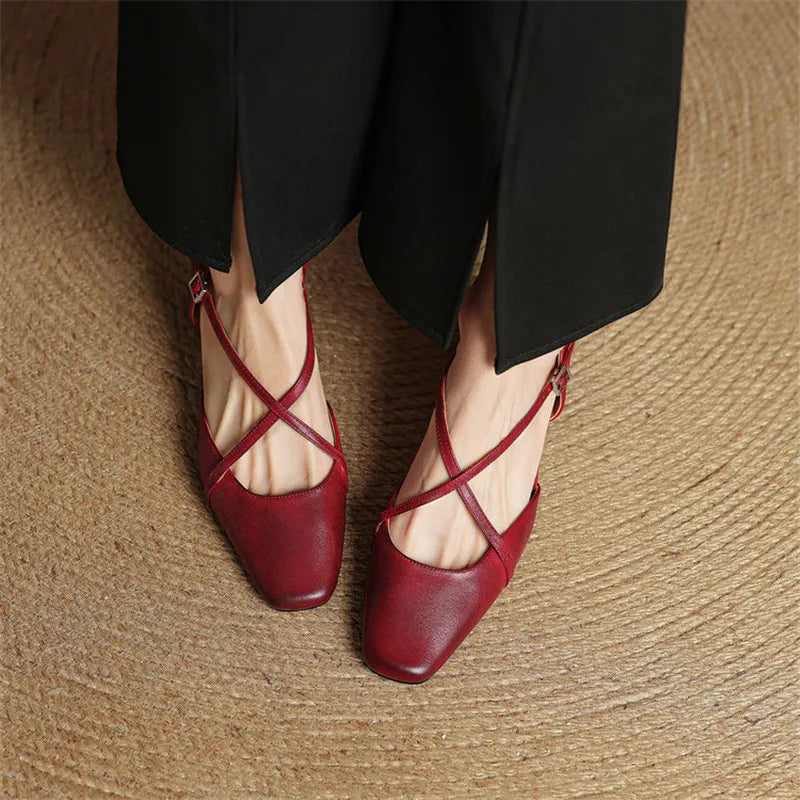 Violet | Escarpins élégants à talons hauts en cuir pour femme