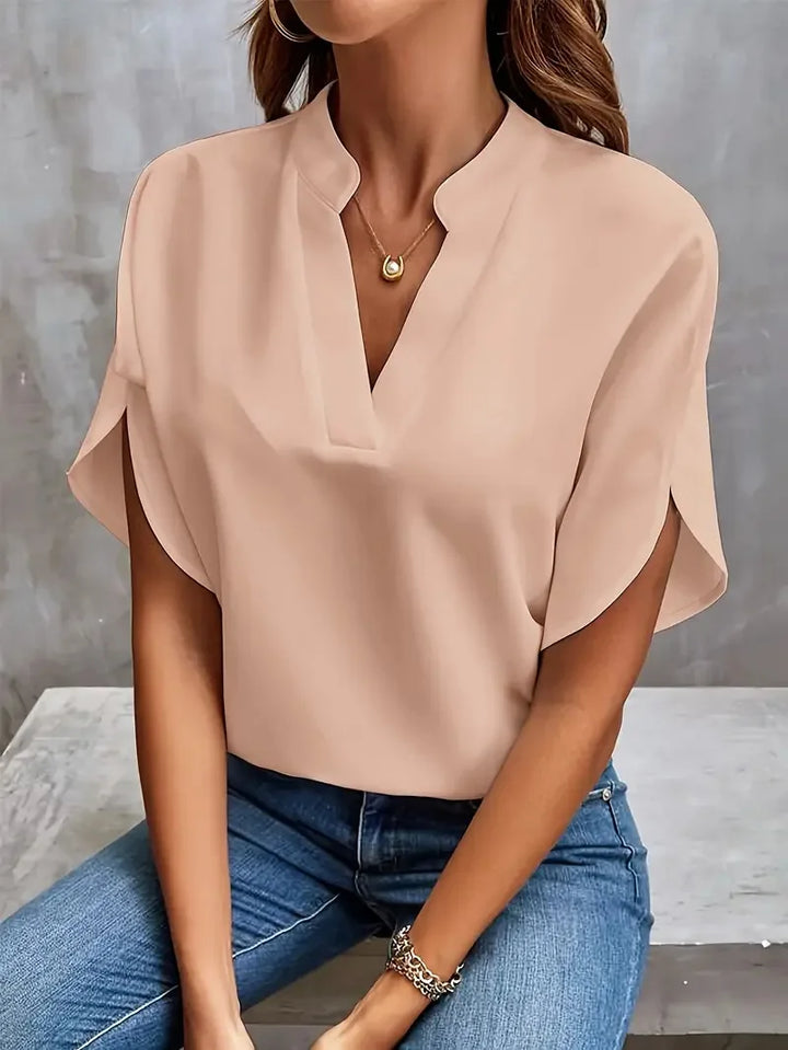 Mechthild | Blusa effetto seta con caduta elegante da donna