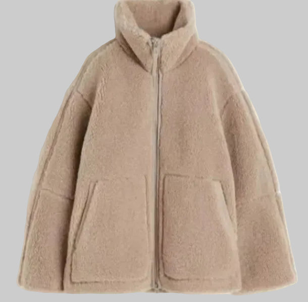 Mira | Damen Lässige Oversized Teddyjacke