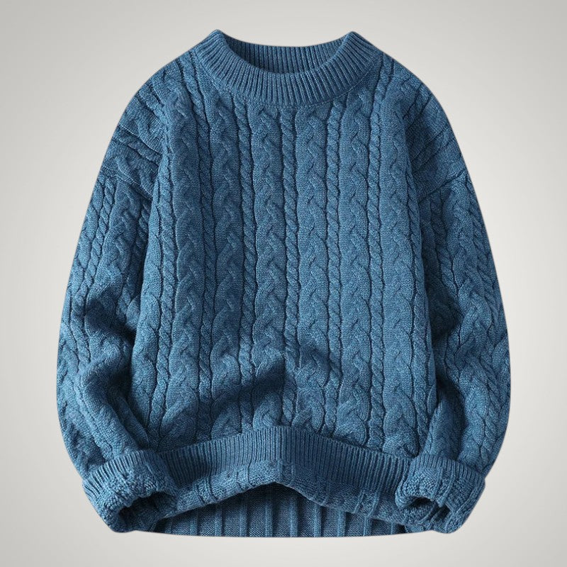 Beat | Herren Zopfmuster Rundhalsausschnitt Pullover