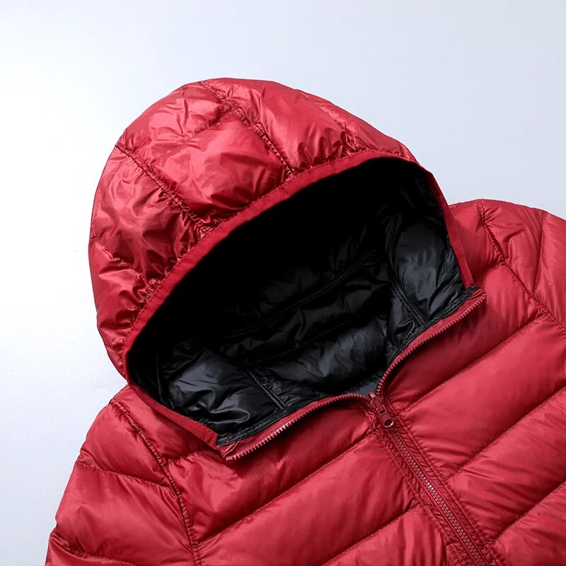 Flavia | Damen Leichte Winddichte Daunenjacke mit Kapuze