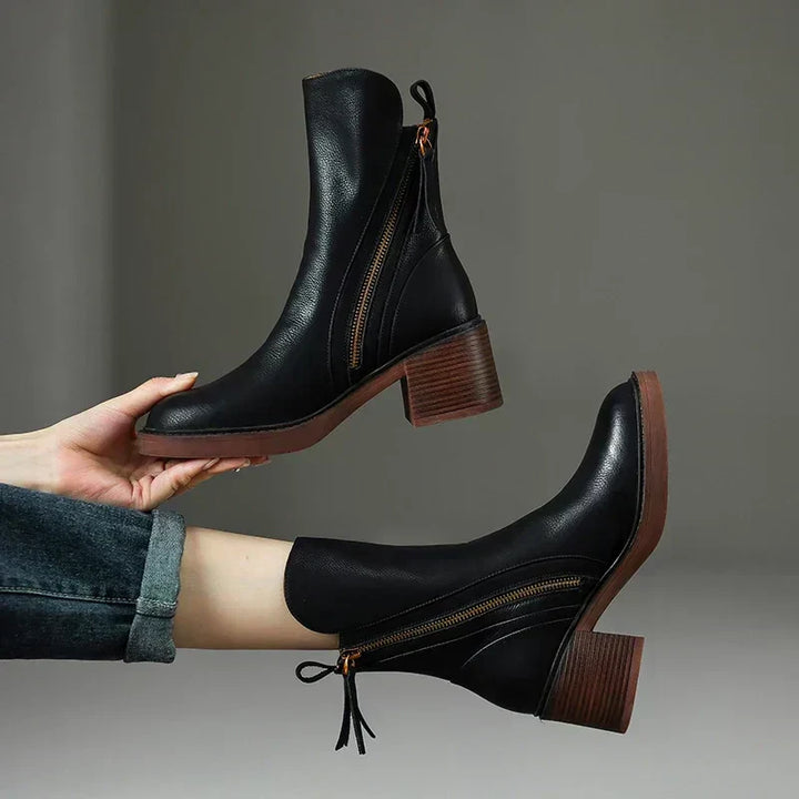 Silvia | Stivaletti casual con tacco a blocco da donna