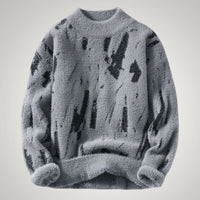 Heinz | Herren Übergross Kunstdruck Pullover