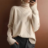 Nela | Classico pullover dolcevita da donna in maglia di cashmere