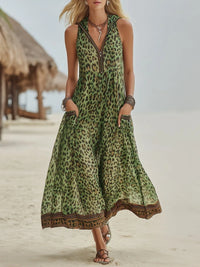 Vivienne | Women's Fashionable Leopard Maxi Dress
