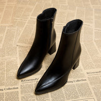 Lea | Bottines classiques à talon avec fermeture éclair pour femmes