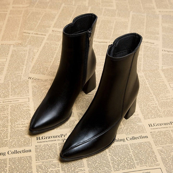 Lea | Bottines classiques à talon avec fermeture éclair pour femmes