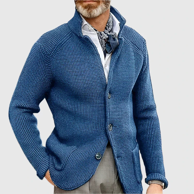 Daniel | Cardigan con bottoni raffinato da uomo con collo alla coreana