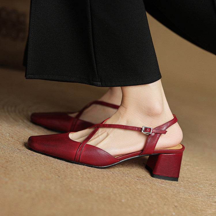 Violet | Escarpins élégants à talons hauts en cuir pour femme