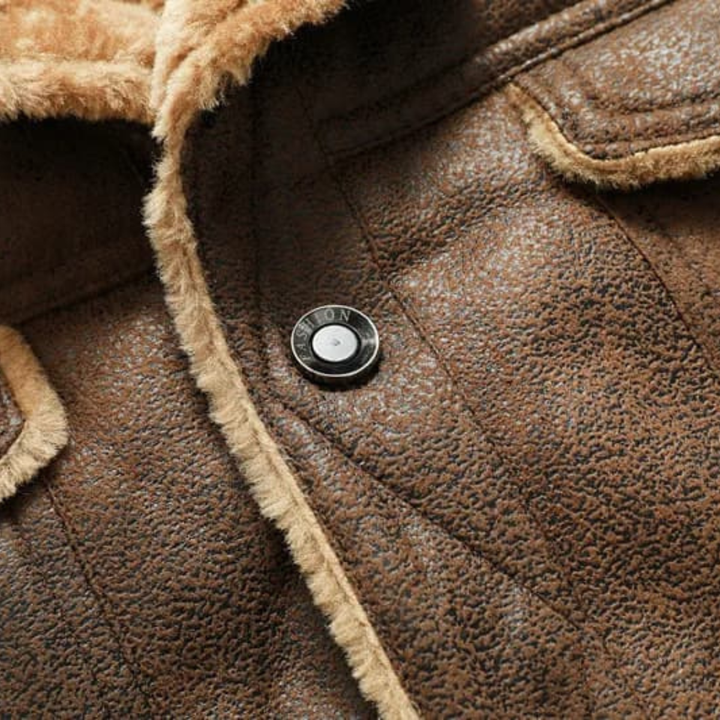 Manuel | Herren Warme Biker Lederjacke
