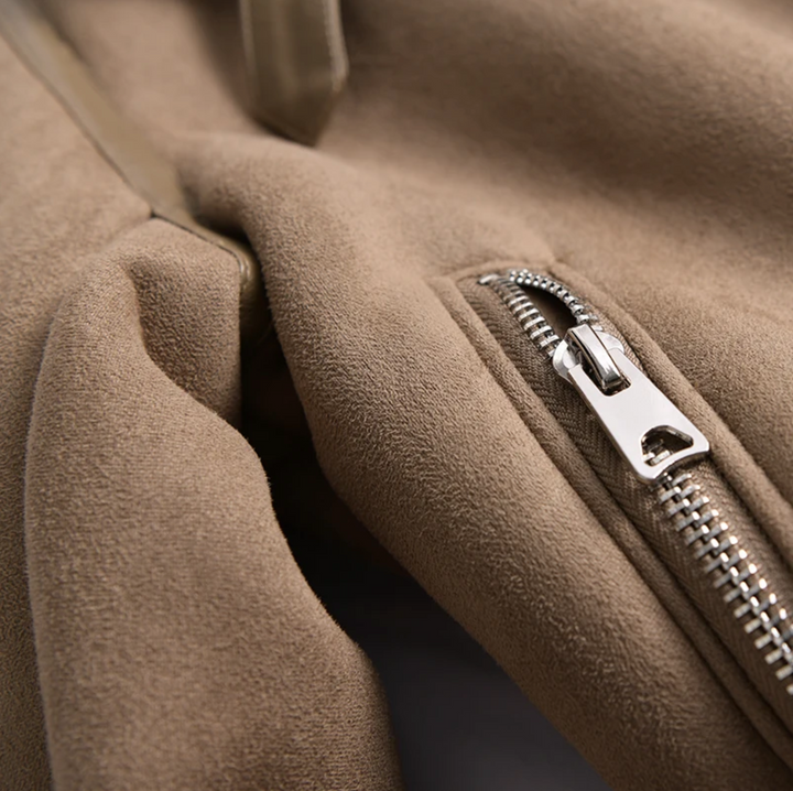 Antonia | Damen Taillierte Warme Wildlederjacke