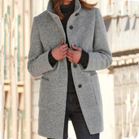 Gabriela | Damen Elegante Winter Woll Mantel
