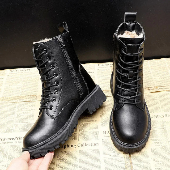 Muriel | Damen Klassische Plateau Stiefel Boots