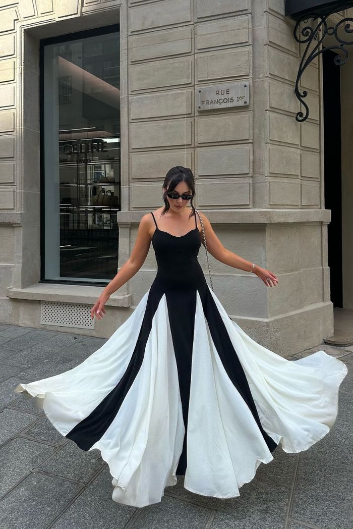 Patricia | Damen Elegant Spaghettiträger Hochzeitsgastkleid