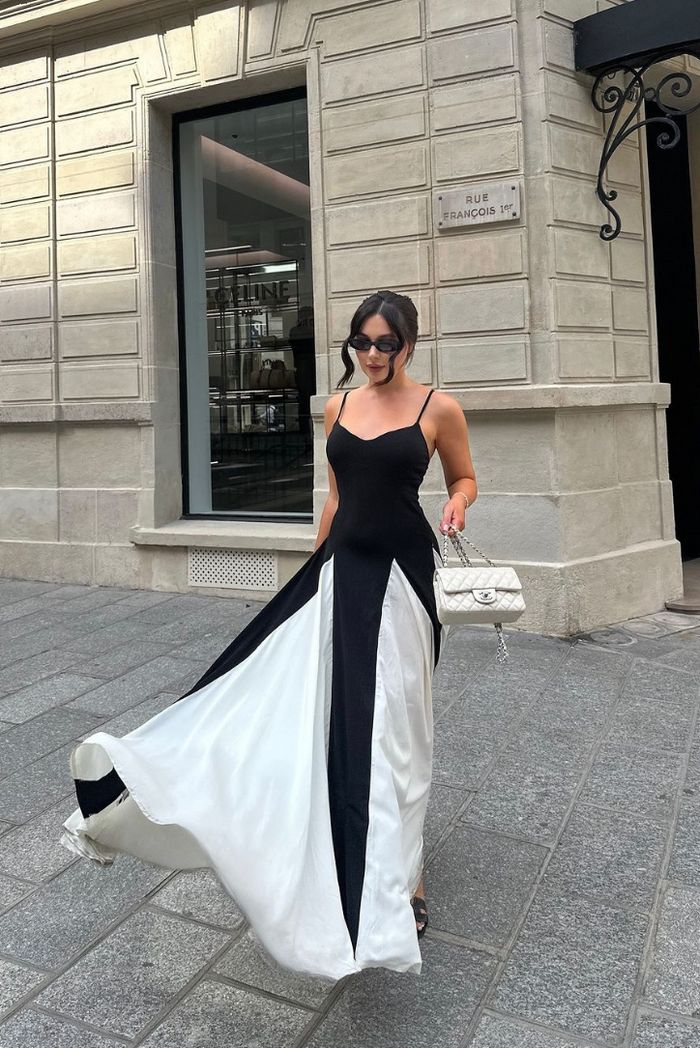 Patricia | Damen Elegant Spaghettiträger Hochzeitsgastkleid