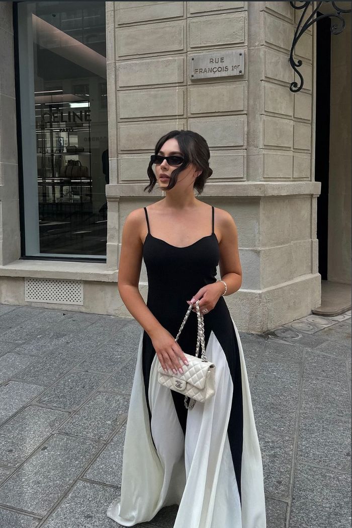 Patricia | Damen Elegant Spaghettiträger Hochzeitsgastkleid