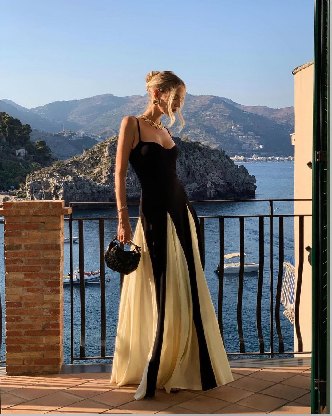 Patricia | Damen Elegant Spaghettiträger Hochzeitsgastkleid