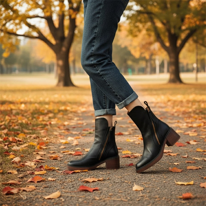 Silvia | Stivaletti casual con tacco a blocco da donna