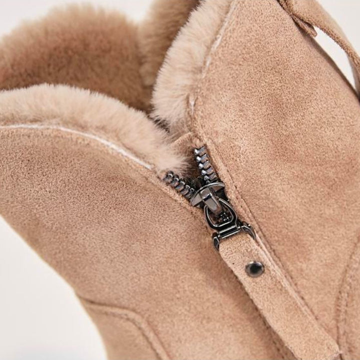 Franziska | Damen Warm Reissverschluss Gefütterte Stiefel