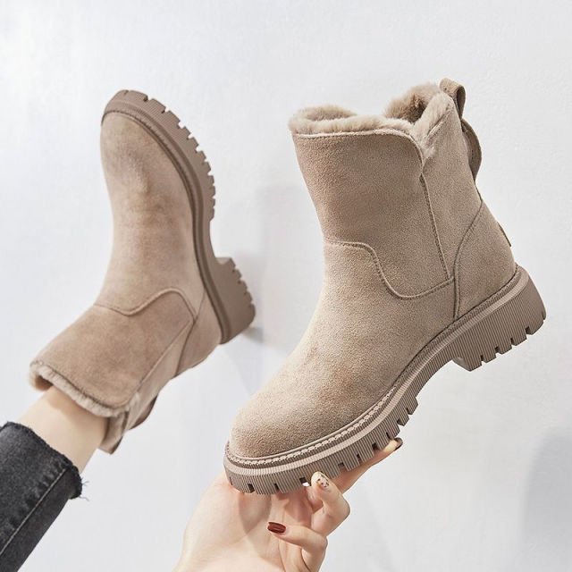 Franziska | Damen Warm Reissverschluss Gefütterte Stiefel