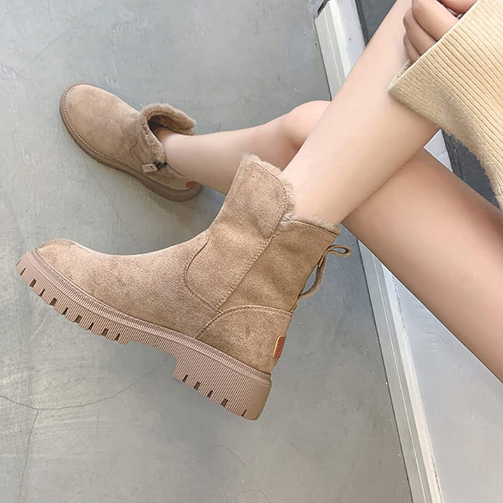 Franziska | Damen Warm Reissverschluss Gefütterte Stiefel
