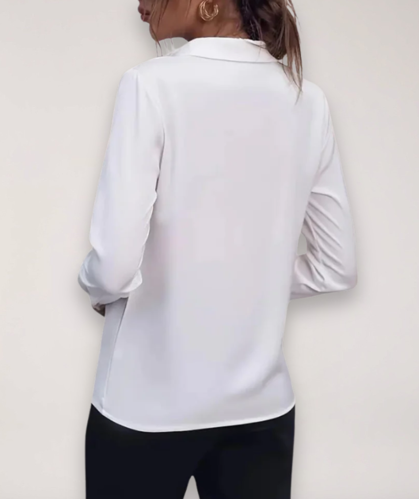 Delia | Damen Elegant Langarmbluse