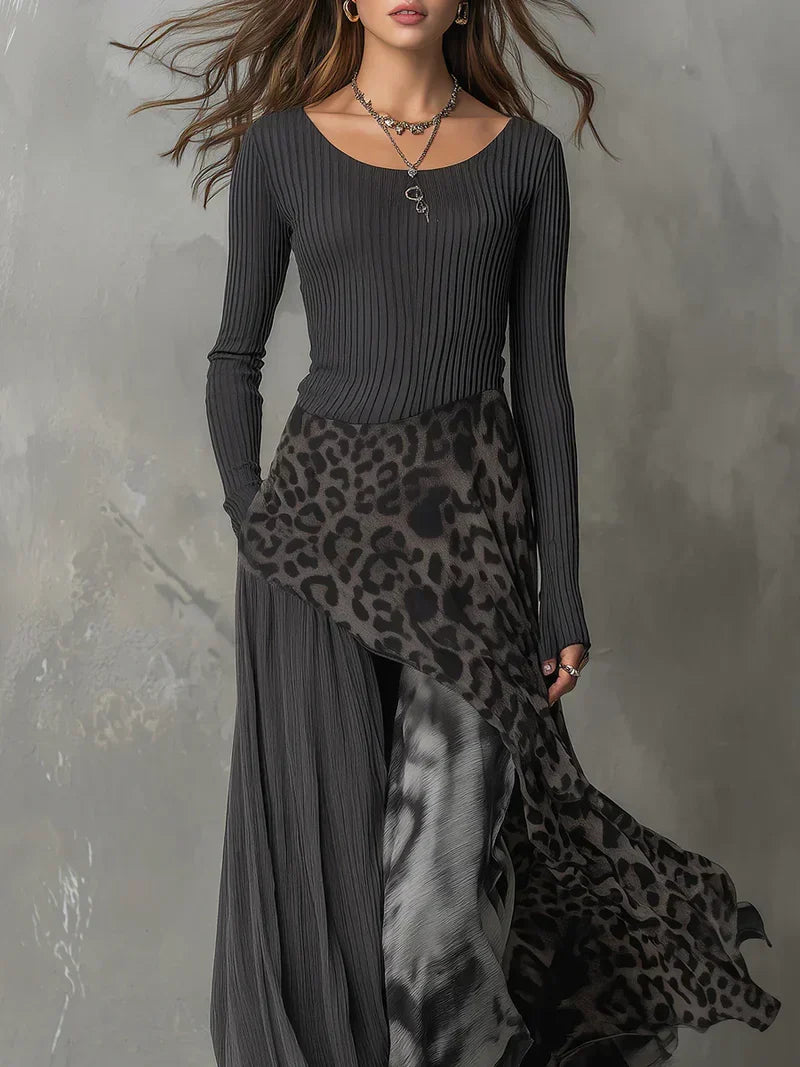 Zoya | Élégante robe longue à manches longues pour femme