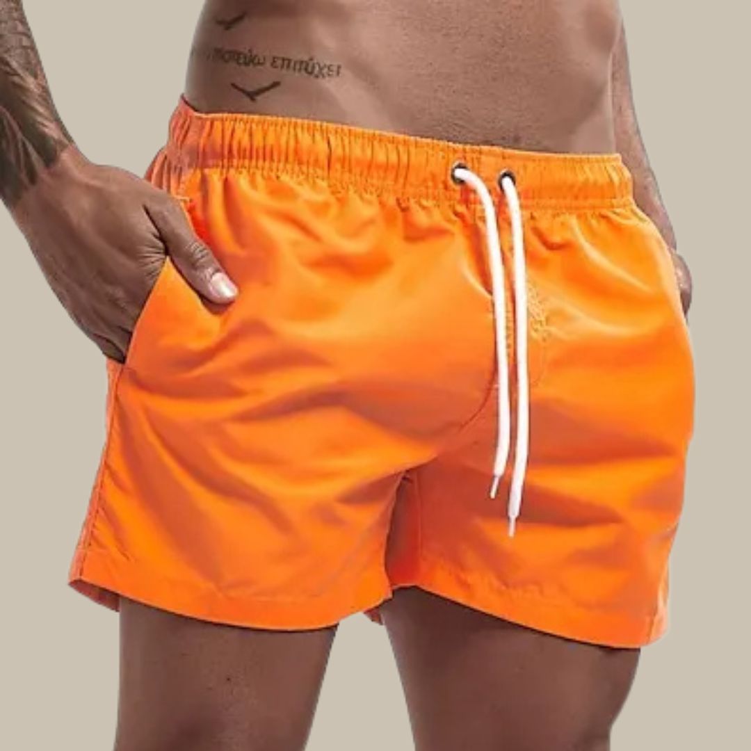 René | Herren Elastischer Bund Slim Fit Badehose