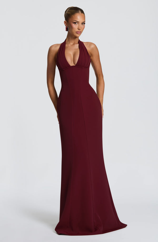 Melanie | Damen Elegantes Bodenlänges Korsett Maxikleid