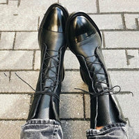 Shaneela | Bottines noires à petit talon pour femmes