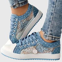 Sophia | Women's trendy orthopedic embroidered lace-up sneakers