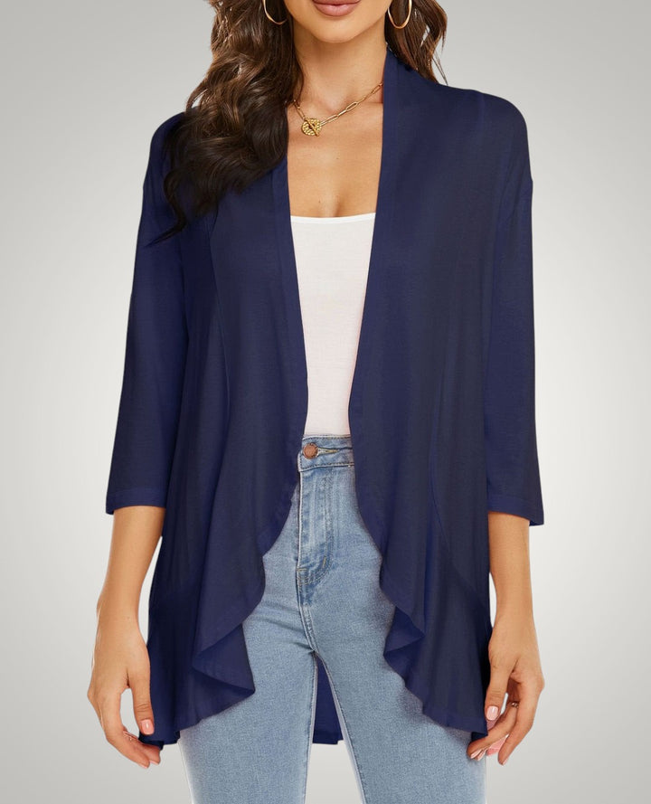 Rahel | Damen Casual Leichte Strickjacke mit Kurzarm