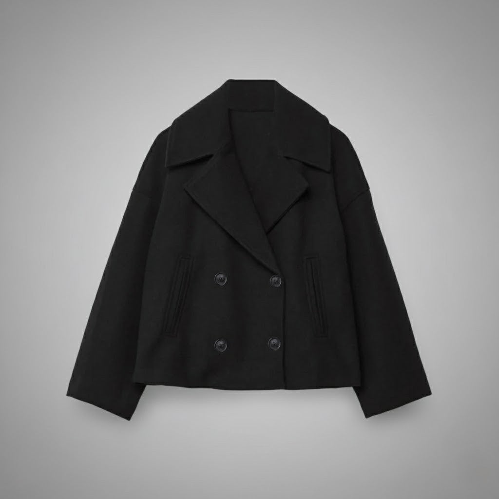 Aurora | Damen Elegante Knöpfen Kurzmantel